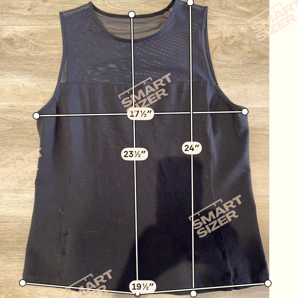 Lauren Black Sleeveless Mesh Yoke Tank Top Size L - Picture 2 of 7